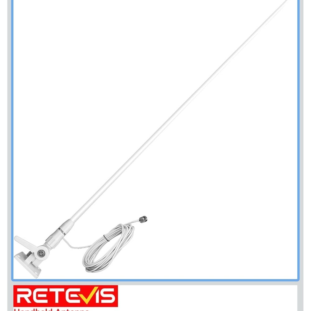 RETEVIS MA06 VHF Marine Antenna 100W 3.5dBi Gain 1.1M 43.3in White SL16J PL259 - Picture 2 of 16